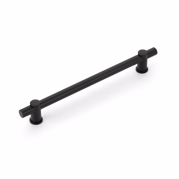 Schaub 8in Center to Center Fonce Bar Cabinet Pull Matte Black Finish - 428-MB