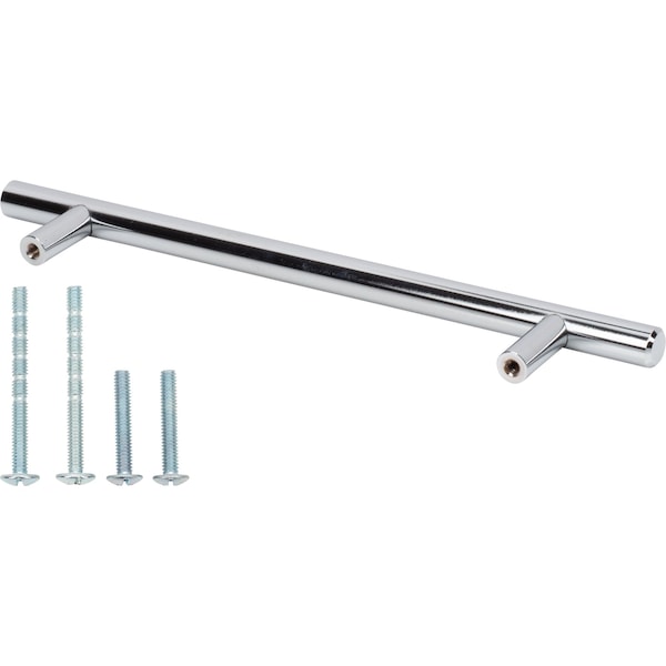 Designperfect 6-5/16'' Center-to-Center Bar Pull, Polished Chrome - DPA-T205PC