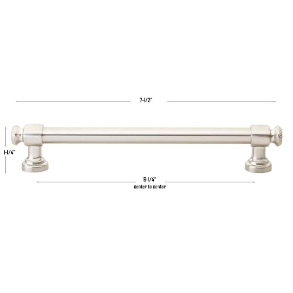 Gliderite Hardware 6-1/4 in. Center to Center Satin Nickel Classic Euro Bar Pull - 4361-160-SN, 5PK - 4361-160-SN-5