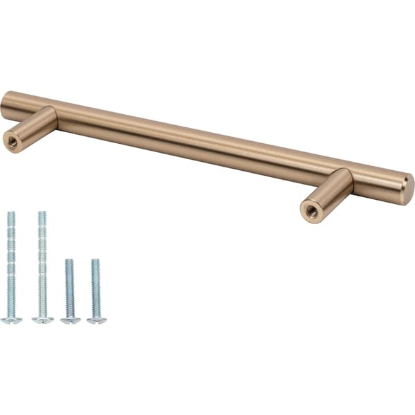 Designperfect 5-1/16'' Center-to-Center Bar Pull, Champagne Bronze/Gold, 10PK - DPA10T204CBZ