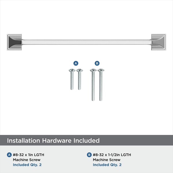Amerock Exceed 8-13/16 in 224 mm Center-to-Center Polished Chrome Cabinet Pull - BP3688426