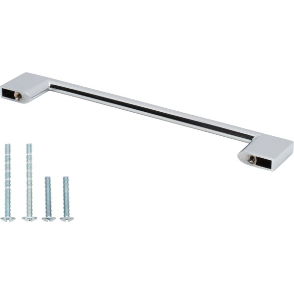 Designperfect 6-5/16'' Center-to-Center Square Cabinet Pull, Polished Chrome, 10PK - DPA10S795PC