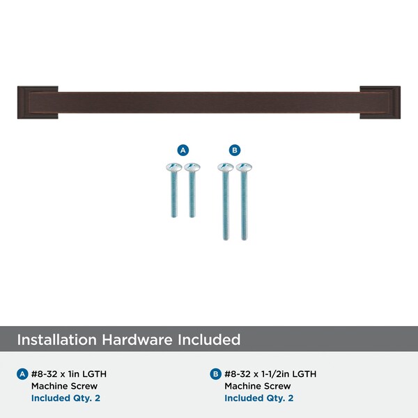Amerock Candler 10-1/16 inch 256mm Center-to-Center Oil-Rubbed Bronze Cabinet Pull - BP29352ORB