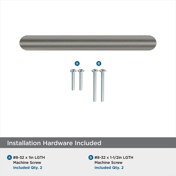 Amerock Revolve 3-3/4 in 96 mm Center-to-Center Satin Nickel Cabinet Pull - BP36852G10