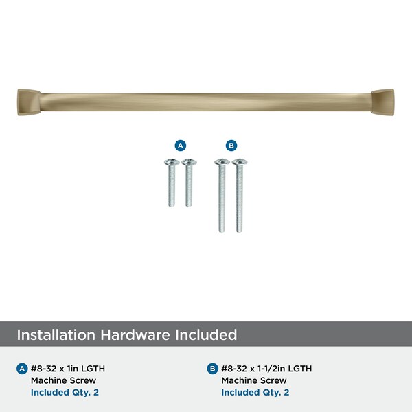 Amerock Revitalize 10-1/16 inch 256mm Center-to-Center Golden Champagne Cabinet Pull - BP55354BBZ