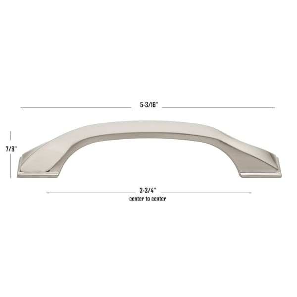 Gliderite Hardware 3-3/4 in. Center to Center Solid Twisted Bar Pull Satin Nickel, 25PK - 4841-96-SN-25