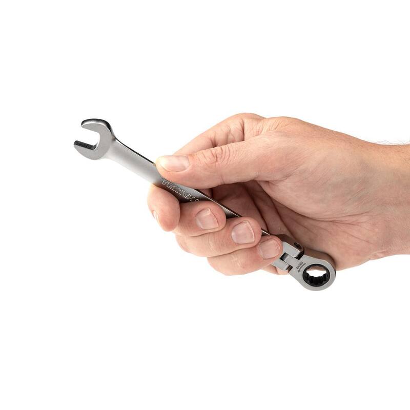 TEKTON 7/16 in. Flex Head 12-Point Ratcheting Combination Wrench - WRC26311