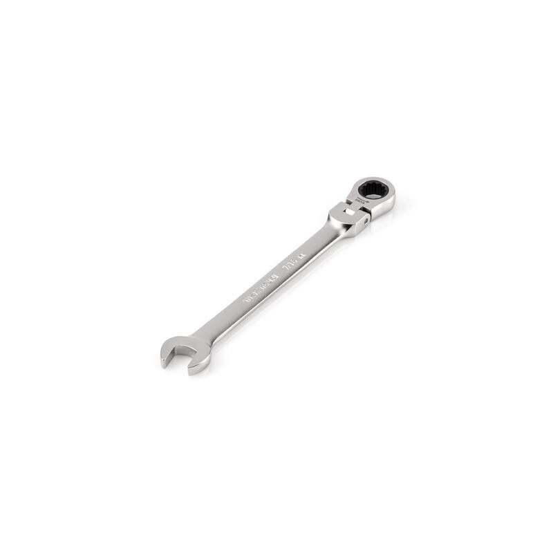TEKTON 7/16 in. Flex Head 12-Point Ratcheting Combination Wrench - WRC26311