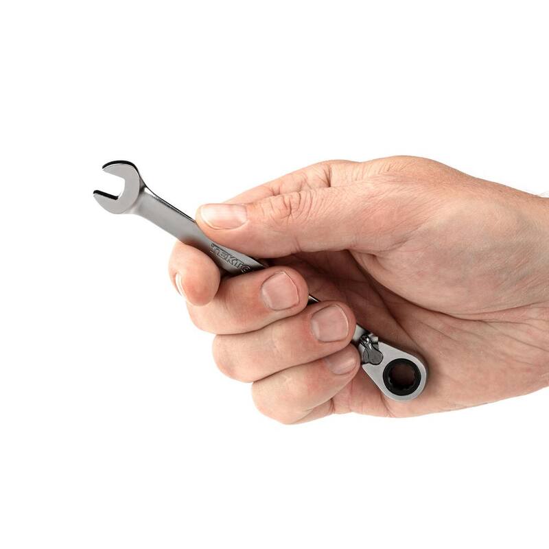 TEKTON 8 mm Reversible 12-Point Ratcheting Combination Wrench - WRC23408