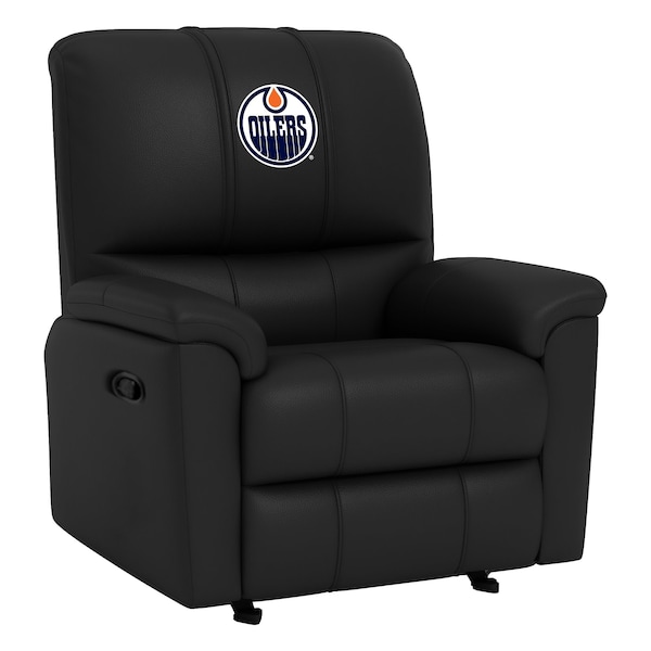 Dreamseat Rocker Recliner with Edmonton Oilers Logo - XZ52031CDRRBLK-PSNHL41010
