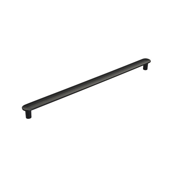 Amerock Concentric 10-1/16 in 256 mm Center-to-Center Matte Black Cabinet Pull - BP36834MB