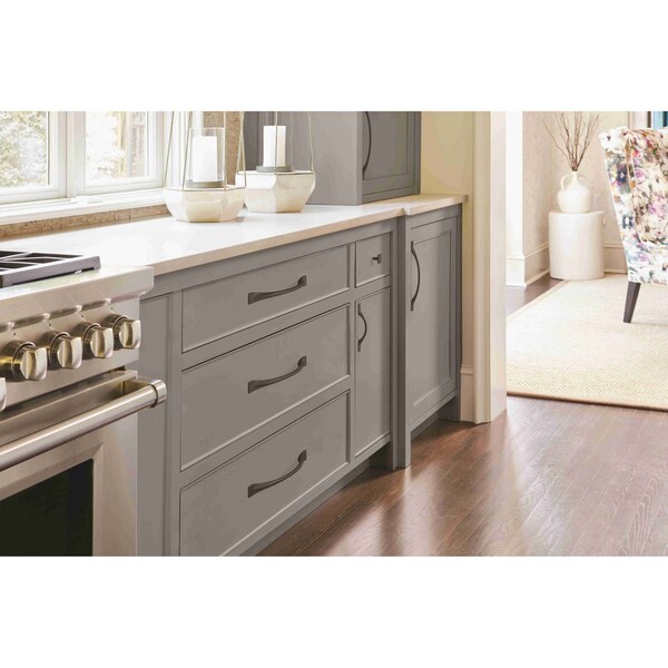 Amerock Uprise 3-3/4 in 96 mm Center-to-Center Matte Black Cabinet Pull - BP36917FB