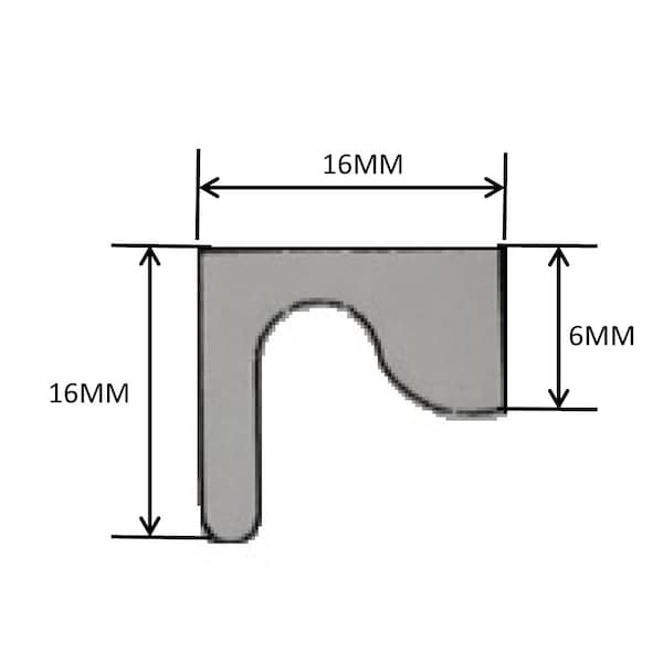Richelieu 1-1/4 in. (32 mm) Center-to-Center Aluminum Contemporary Drawer Pull - BP46043210