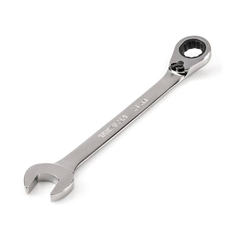 TEKTON 24 mm Reversible 12-Point Ratcheting Combination Wrench - WRC23424