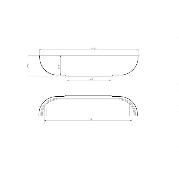 Richelieu 5 1/16 in (128 mm) Center-to-Center Rose Gold Transitional Drawer Pull - 6579128192