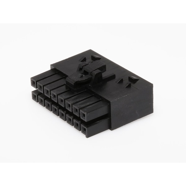 Molex Ultra-Fit Rcpt Hsg Dual V0 Blk Tpa 16 Ck - 1722581116