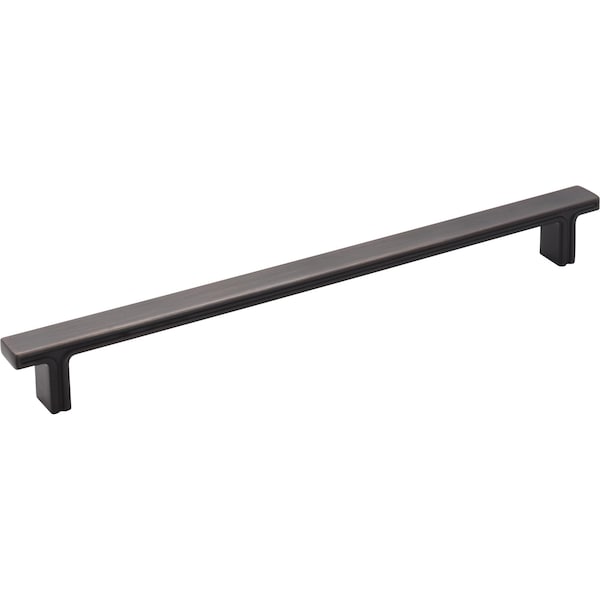 Jeffrey Alexander 228 mm Center-to-Center Brushed Oil Rubbed Bronze Square Anwick Cabinet Pull - 867-228DBAC