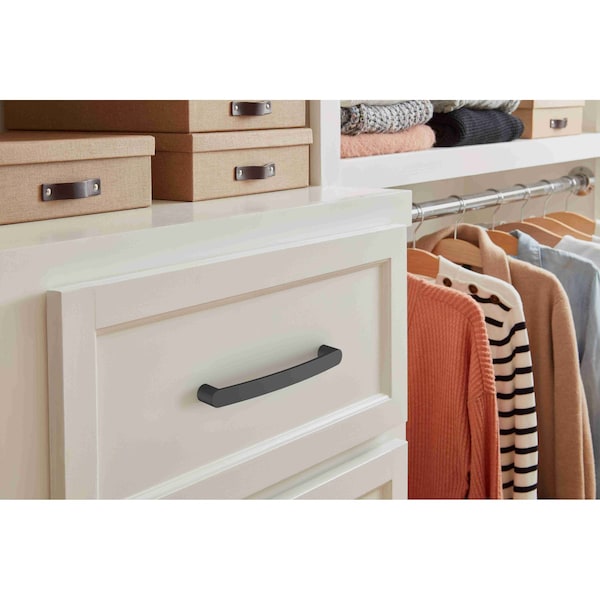 Amerock Rift 5-1/16 in 128 mm Center-to-Center Matte Black Cabinet Pull - BP36900FB