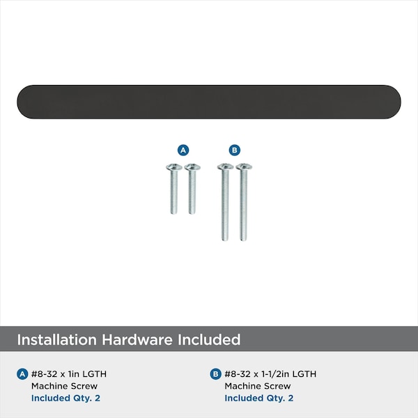 Amerock Rift 5-1/16 in 128 mm Center-to-Center Matte Black Cabinet Pull - BP36900FB
