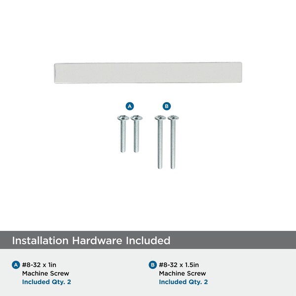 Amerock Monument 3 in 76 mm Center-to-Center Polished Nickel Cabinet Pull - BP36578PN