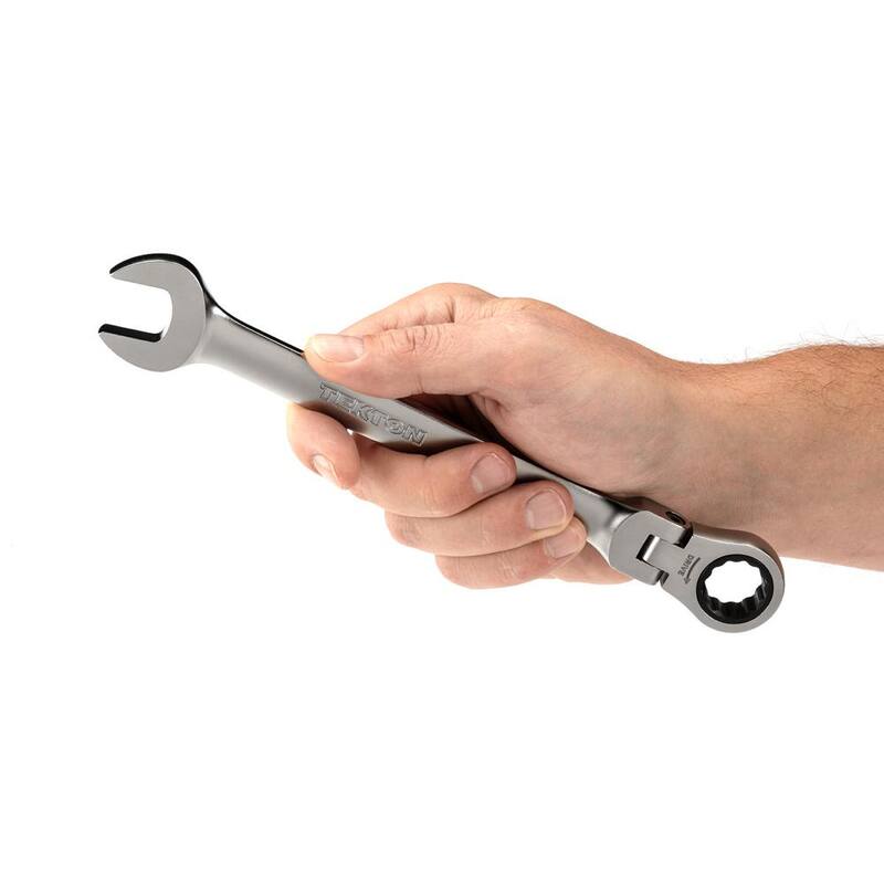 TEKTON 17 mm Flex Head 12-Point Ratcheting Combination Wrench - WRC26417