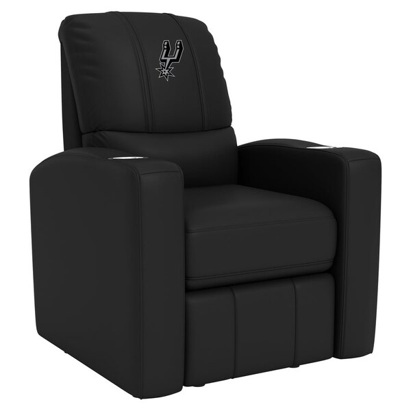 Dreamseat Stealth Recliner with San Antonio Spurs Primary Logo - XZ52082CDSMHTBLK-PSNBA32051