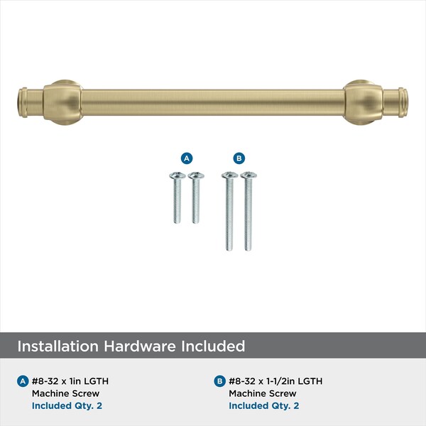 Amerock Winsome 5-1/16 inch 128mm Center-to-Center Golden Champagne Cabinet Pull - BP36767BBZ