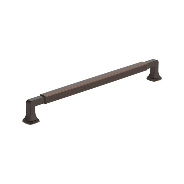 Amerock Stature 10-1/16 inch 256mm Center-to-Center Oil Rubbed Bronze Cabinet Pull - BP37400ORB