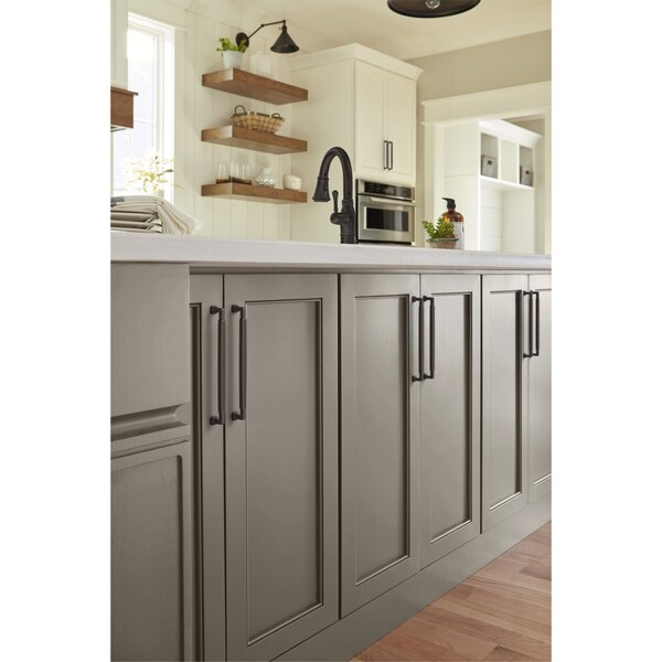 Amerock Stature 10-1/16 inch 256mm Center-to-Center Oil Rubbed Bronze Cabinet Pull - BP37400ORB