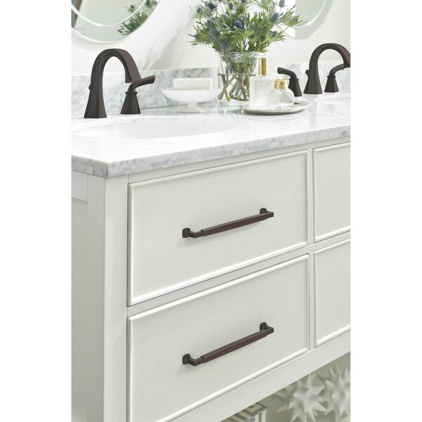 Amerock Stature 10-1/16 inch 256mm Center-to-Center Oil Rubbed Bronze Cabinet Pull - BP37400ORB