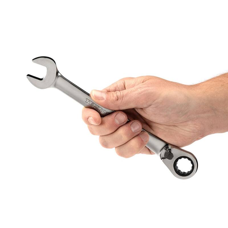 TEKTON 18 mm Reversible 12-Point Ratcheting Combination Wrench - WRC23418