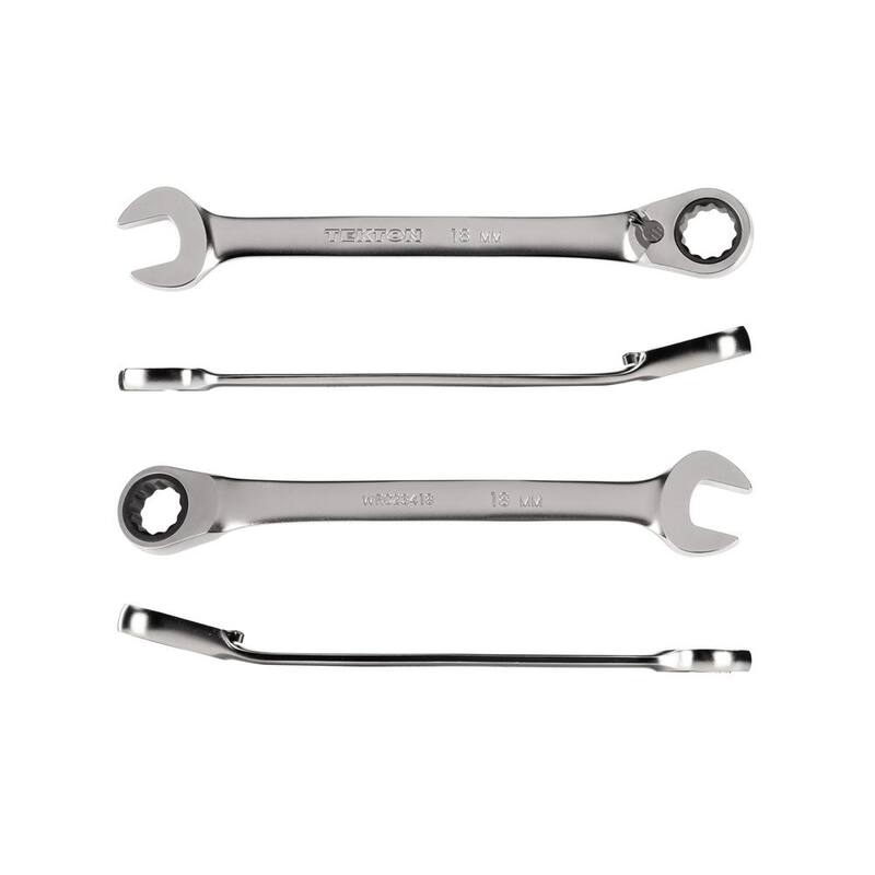 TEKTON 18 mm Reversible 12-Point Ratcheting Combination Wrench - WRC23418