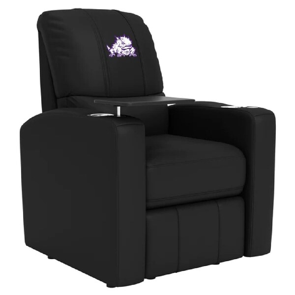 Dreamseat Stealth Power Plus Recliner with TCU Horned Frogs Secondary Logo - XZ520823901CDSMHTUSBBLK-PSCOL13806