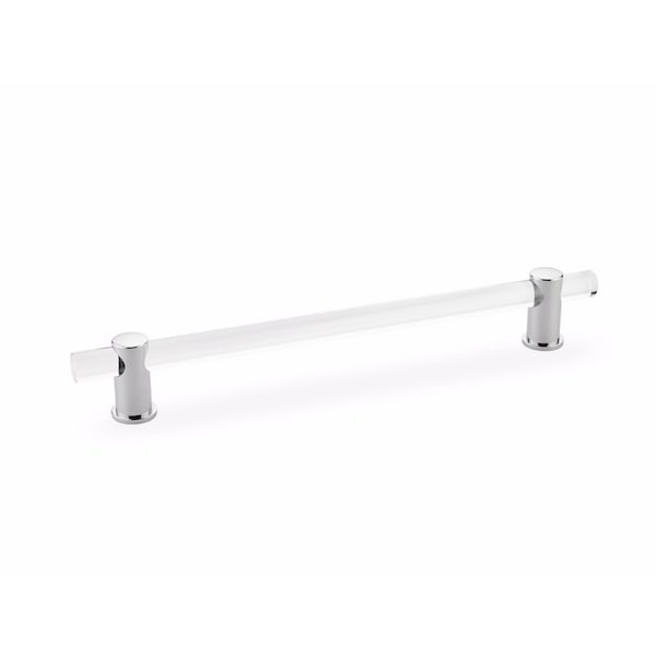 Schaub 8in Center to Center Lumiere Acrylic Cabinet Pull Polished Chrome Finish - 408-26