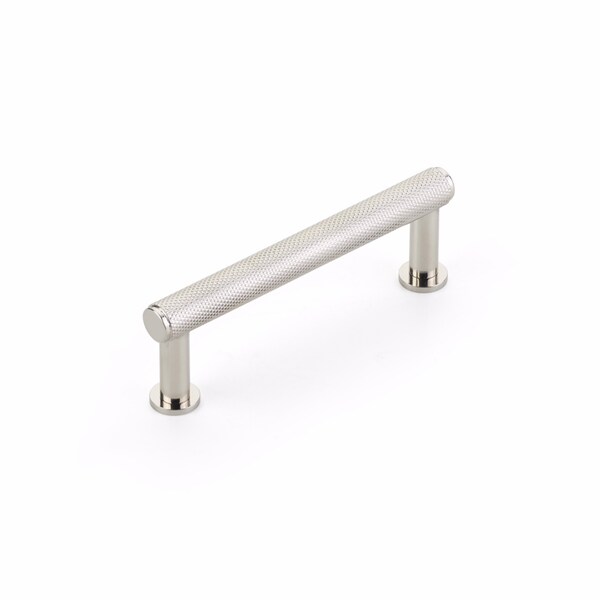 Schaub 3-1/2in Center to Center Pub House Knurled Cabinet Pull Polished Nickel Finish - 5003-PN