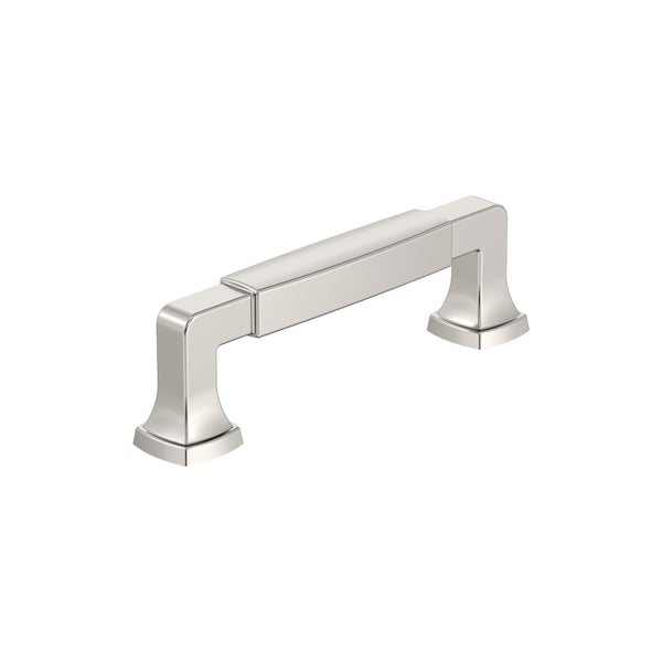 Amerock Stature 3-3/4 inch 96mm Center-to-Center Polished Nickel Cabinet Pull - BP36887PN