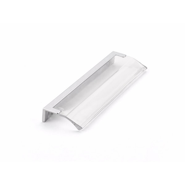 Schaub 5-1/16in Center to Center Positano Arch Clear Cabinet Edge Pull Polished Chrome Finish - 324-26-CL