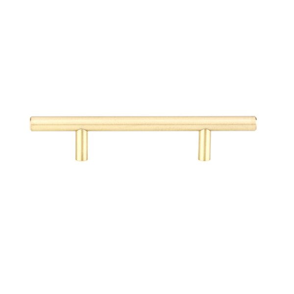 Richelieu 3 3/4 in (96 mm) Center-to-Center Satin Brass Contemporary Drawer Pull - BP30596160