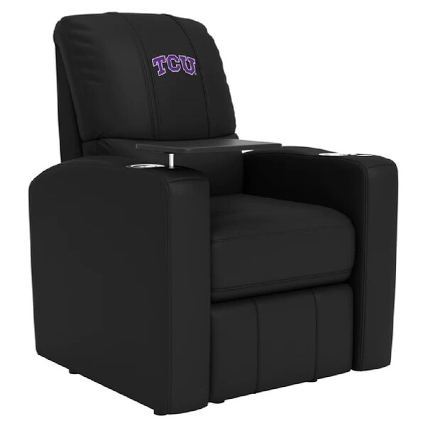 Dreamseat Stealth Power Plus Recliner with TCU Horned Frogs Primary Logo - XZ520823901CDSMHTUSBBLK-PSCOL13805
