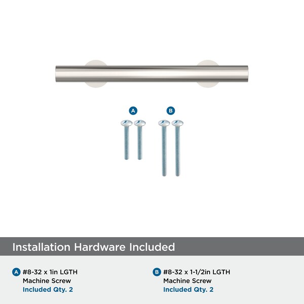Amerock Radius 3 inch 76mm Center-to-Center Polished Nickel Cabinet Pull - BP37390PN
