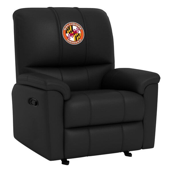Dreamseat Rocker Recliner with Baltimore Orioles Cooperstown Primary - XZ52031CDRRBLK-PSCOOP0010