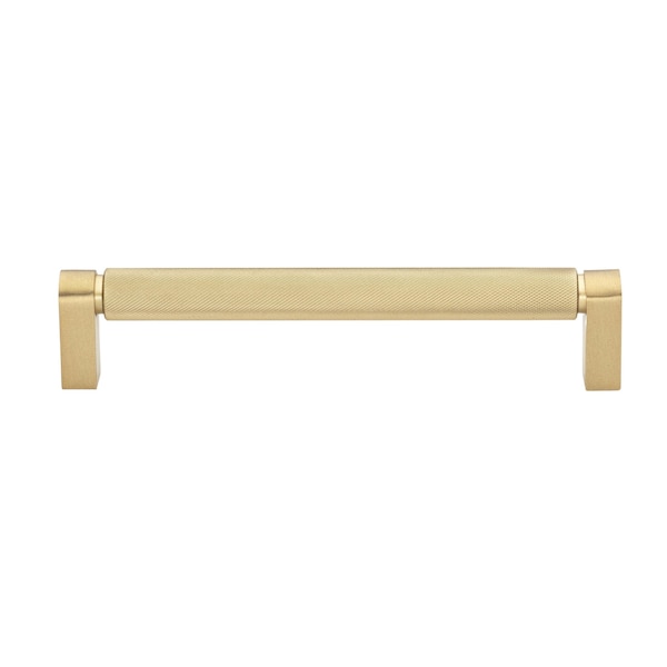 Gliderite Hardware 6-1/4 in. Center to Center Knurled Bar Pull Satin Gold, 10PK - 4788-160-SG-10