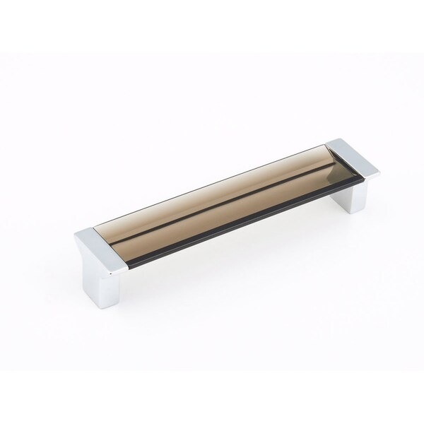 Schaub 5-1/16in Center to Center Positano Smoke Cabinet Pull Polished Chrome Finish - 316-26-SM