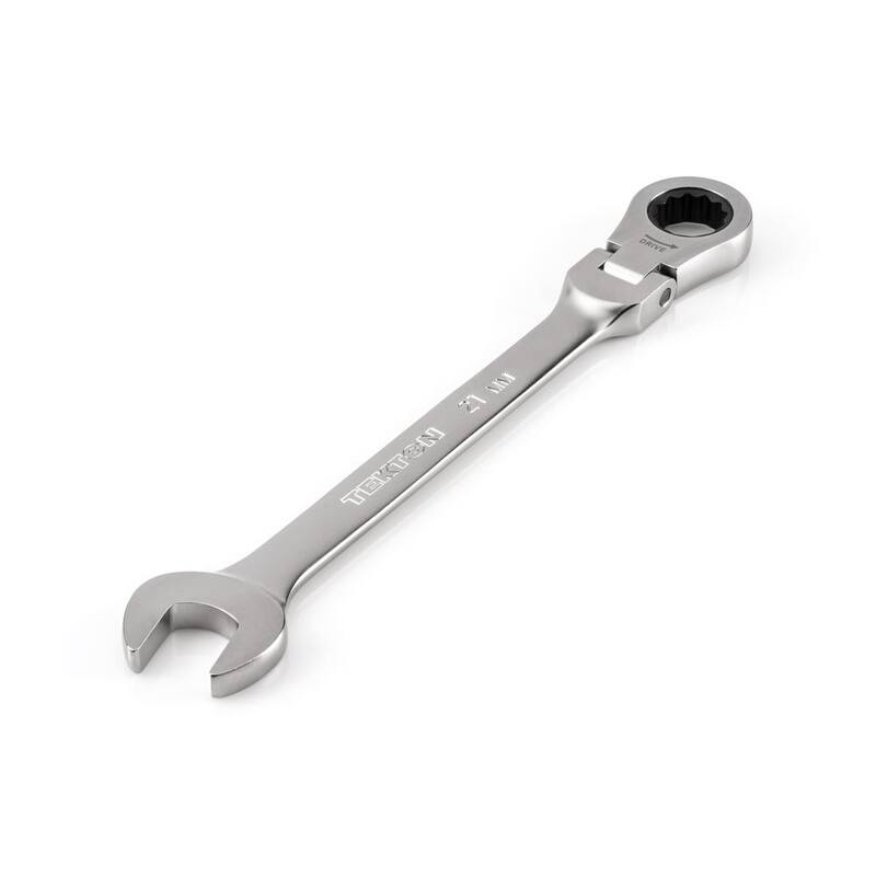 TEKTON 21 mm Flex Head 12-Point Ratcheting Combination Wrench - WRC26421