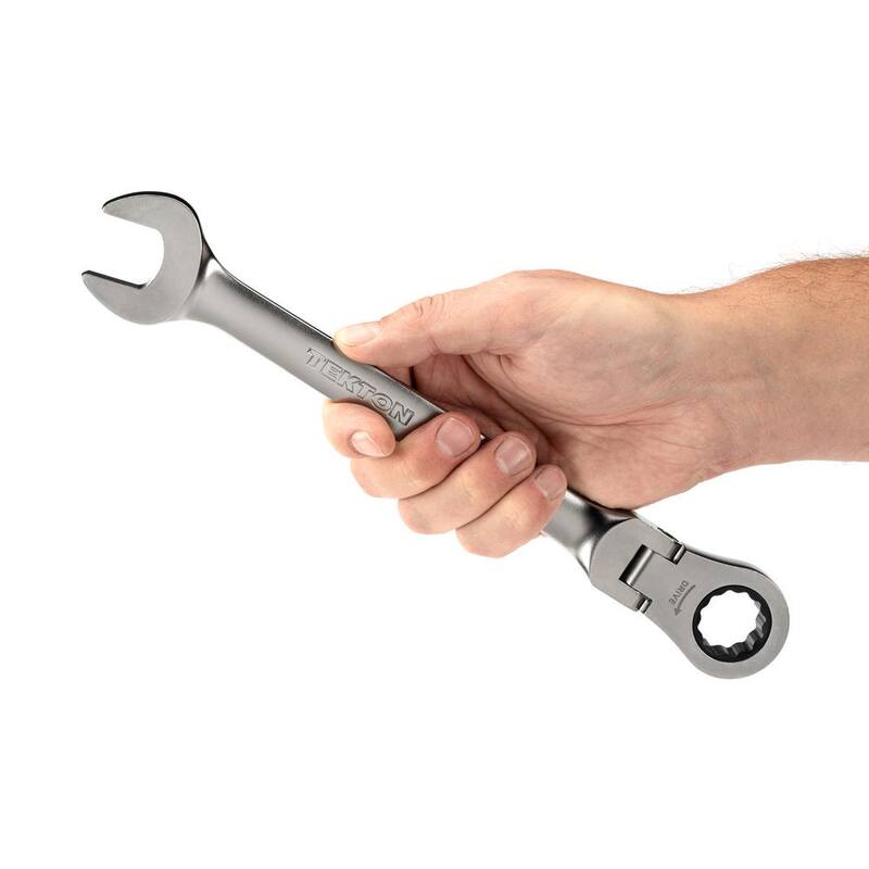 TEKTON 21 mm Flex Head 12-Point Ratcheting Combination Wrench - WRC26421