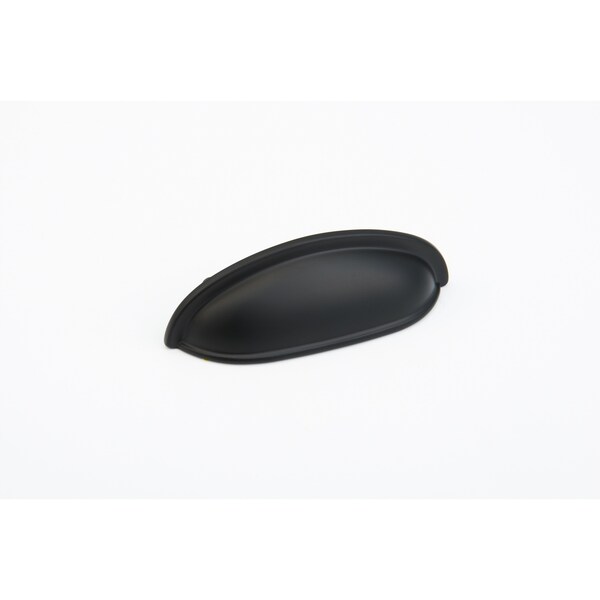 Schaub 4-5/8in Overall; 3in Center to Center Traditional Cup Pull Flat Black Finish - 731-FB