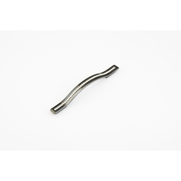 Schaub 128mm to 160mm Center to Center Skyevale Cabinet Pull with Crystals Black Chrome Finish - 302-BC