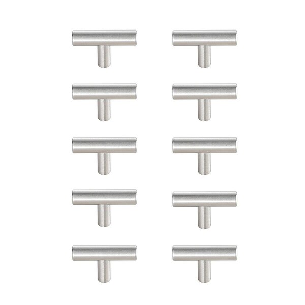 Plaza Quinn Multipack T Bar Pull, Brushed Nickel, 10PK - PL3477913