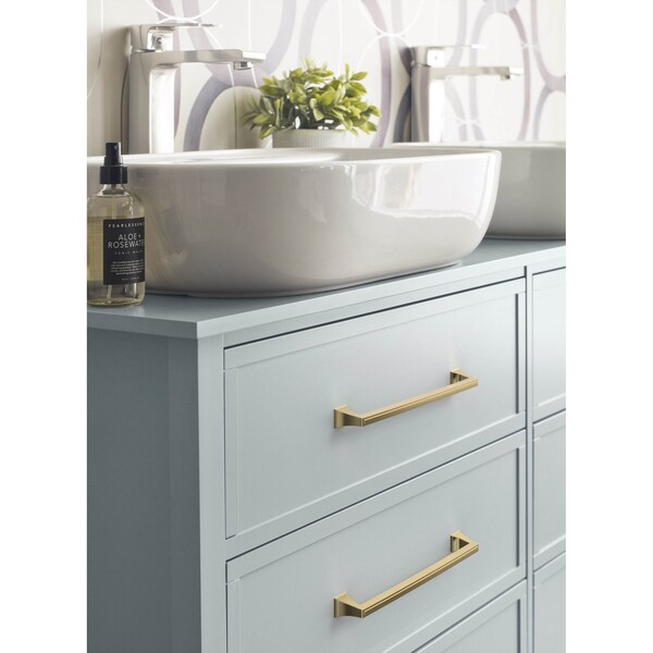 Amerock Mulholland 10-1/16 inch 256mm Center-to-Center Golden Champagne Cabinet Pull - BP53536BBZ