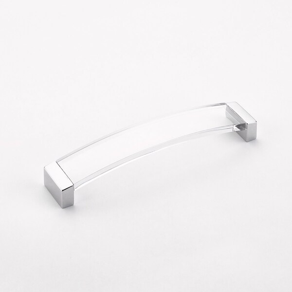 Schaub 6-5/16in Center to Center Positano Arch Clear Cabinet Pull Polished Chrome Finish - 321-26-CL